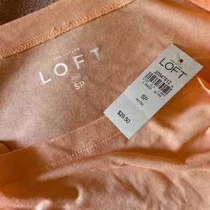NWT LOFT PETITE top, 3/4 sleeve, size small, boatneck T shirt peach